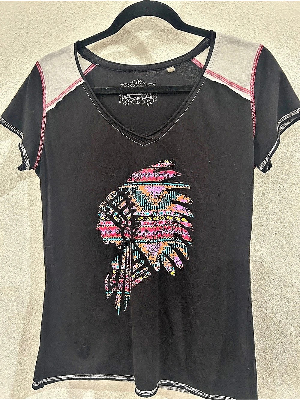 Panhandle Slim Rhinestone Graphic Short Sleeve Tee Size Large